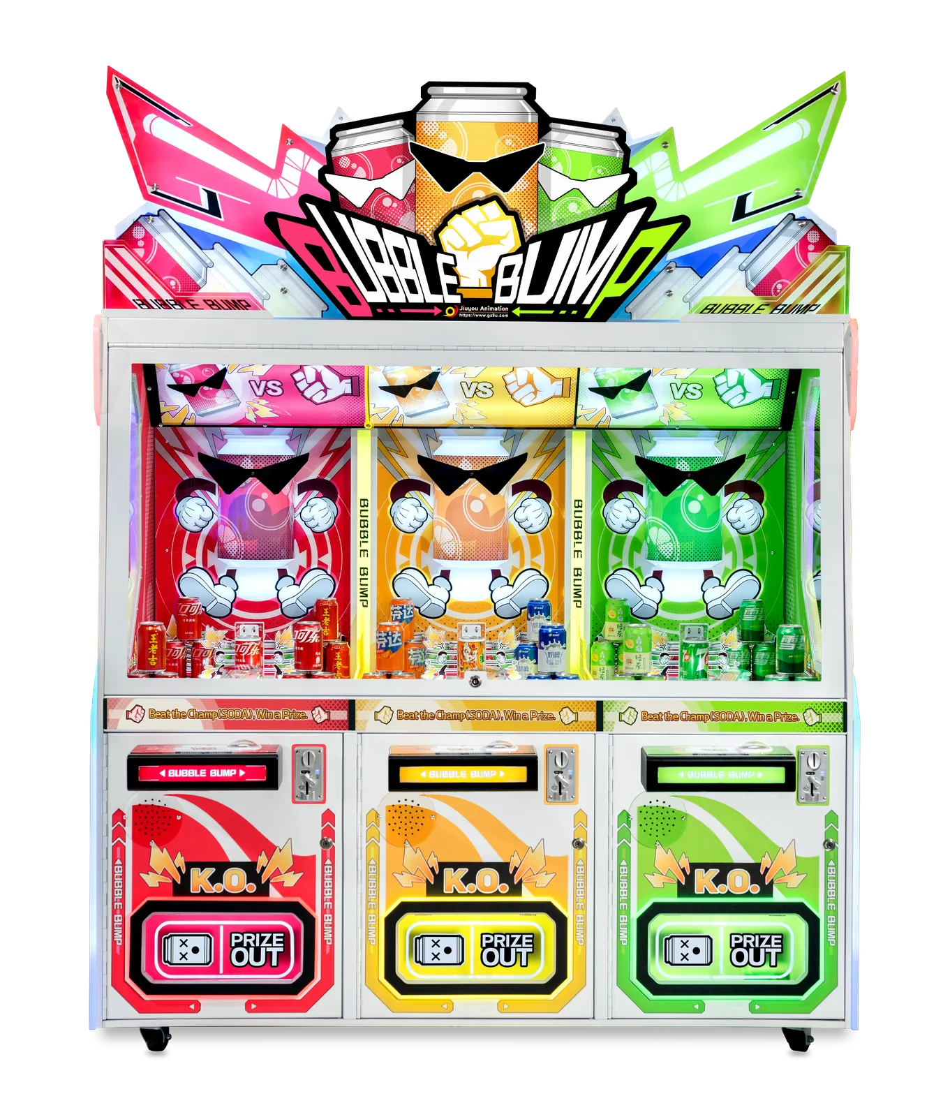 Bubble Bump 3 Player prize machine by Jiuyou Animation