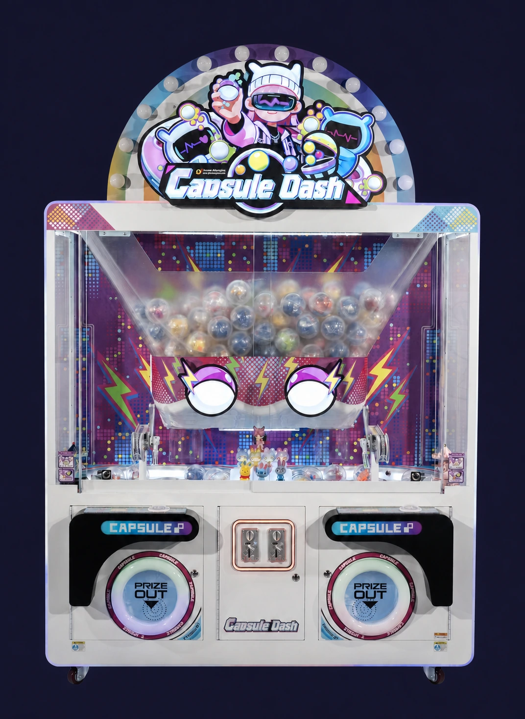 Capsule Dash two-player 100 mm capsule prize machine by Jiuyou Animation