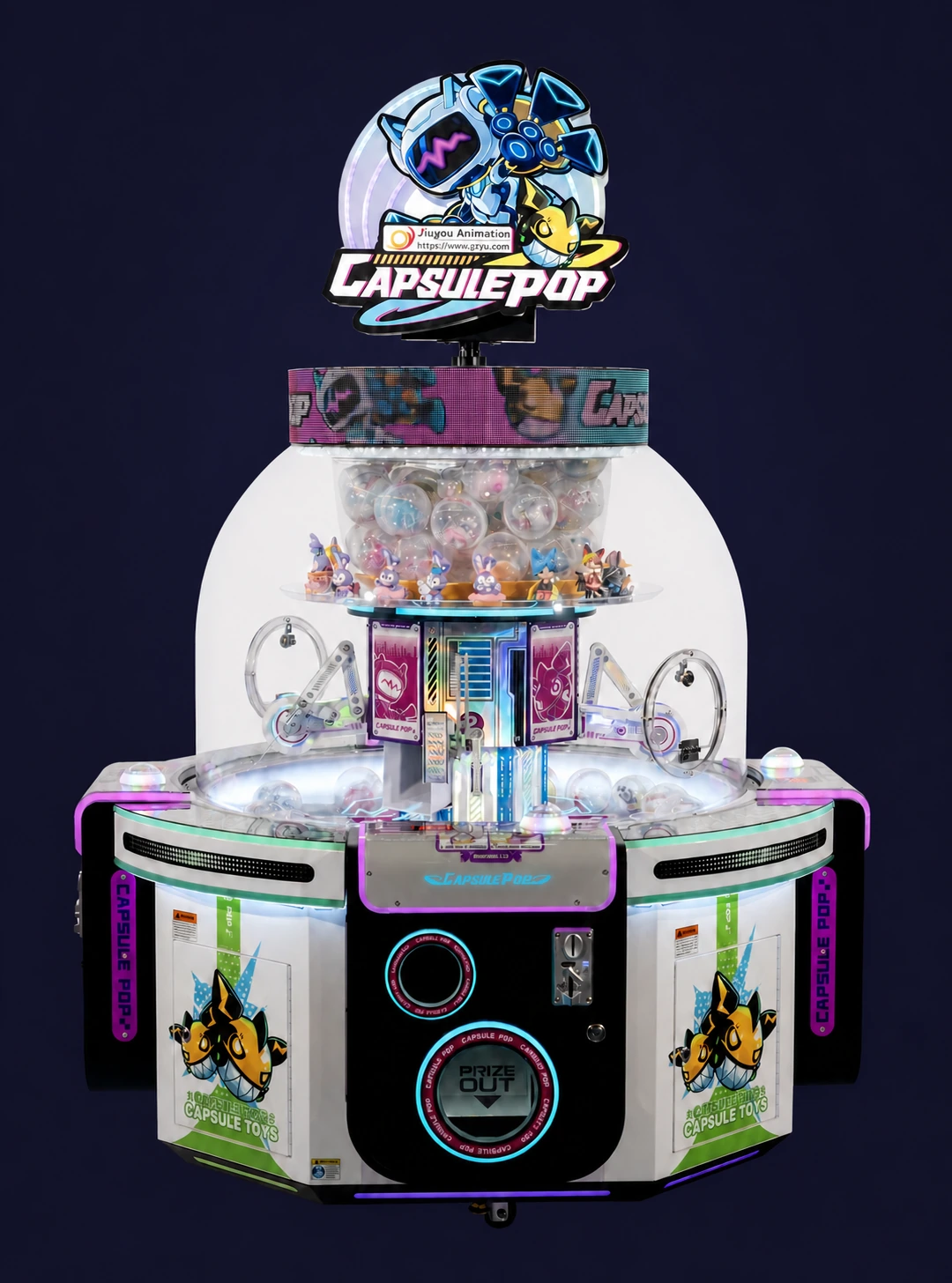 Capsule Pop four-player 100 mm capsule prize machine by Jiuyou Animation